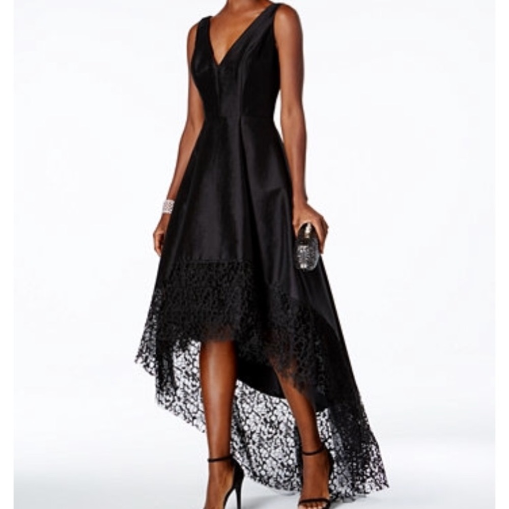 Betsey Johnson high Low lace Trim gown size 4